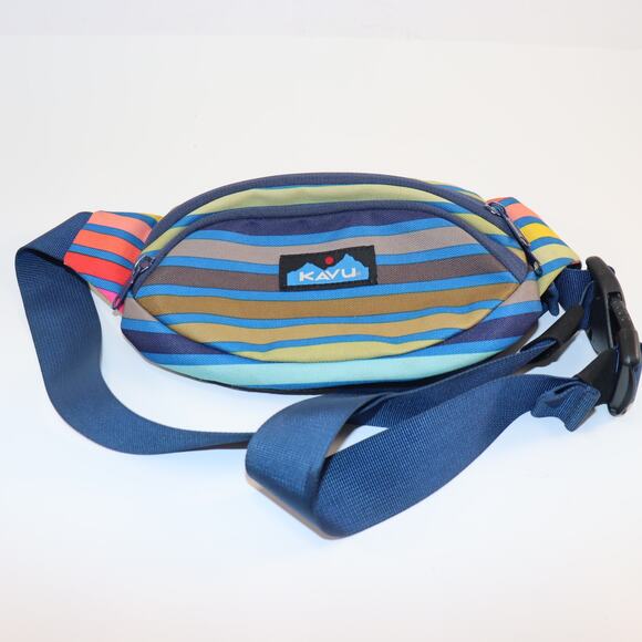 KAVU Striped Fanny Pack Waist Bag – Small Size – Adjustable Strap - Picture 1 of 3